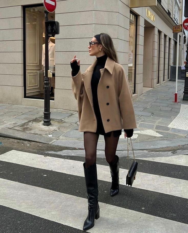 Acy | Dames Oversized Wollen Jas Winter | Warm en Stijlvol Short jacket Esto Moda