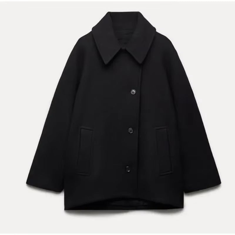 Acy | Dames Oversized Wollen Jas Winter | Warm en Stijlvol Short jacket Esto Moda