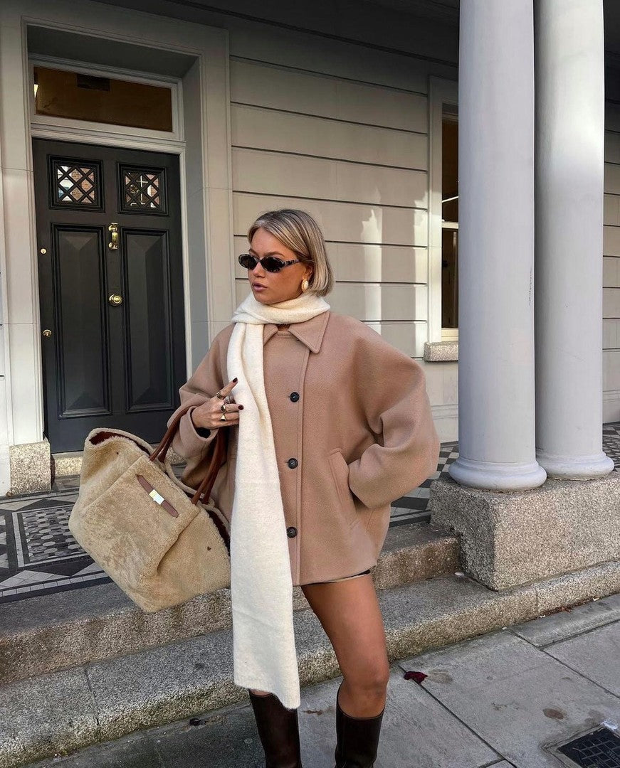Acy | Dames Oversized Wollen Jas Winter | Warm en Stijlvol Short jacket Esto Moda