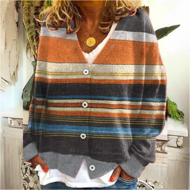 Angie | Dames Vest met Bloemenpatroon | Warme Knoopsluiting 6