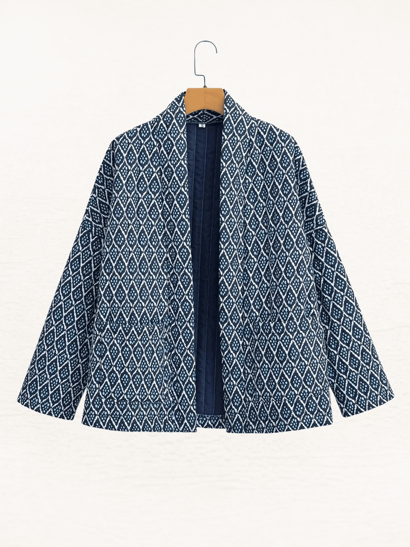Anneke | Dames Gewatteerde Jas | Geometrische Print, Lichtgewicht en Comfortabel Short jacket Esto Moda