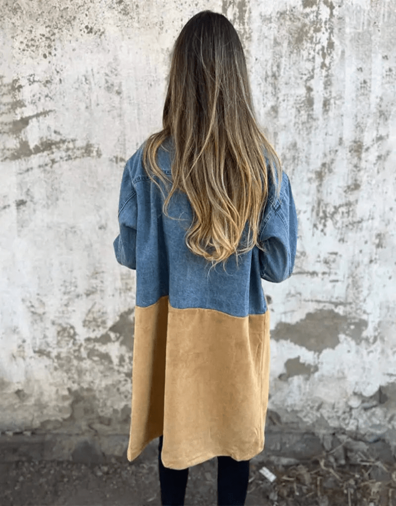Astrid | Dames Luxe Spijkerjasje | Aansluitend Denim en Suède 2