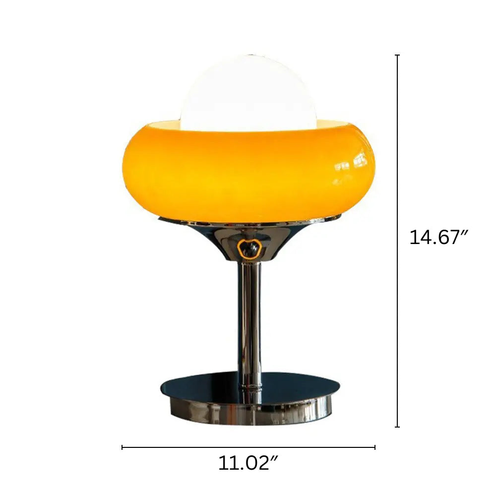 Bauhaus | Vintage Gele Tafel Lamp | Retro Elegantie voor Modern Interieur 6