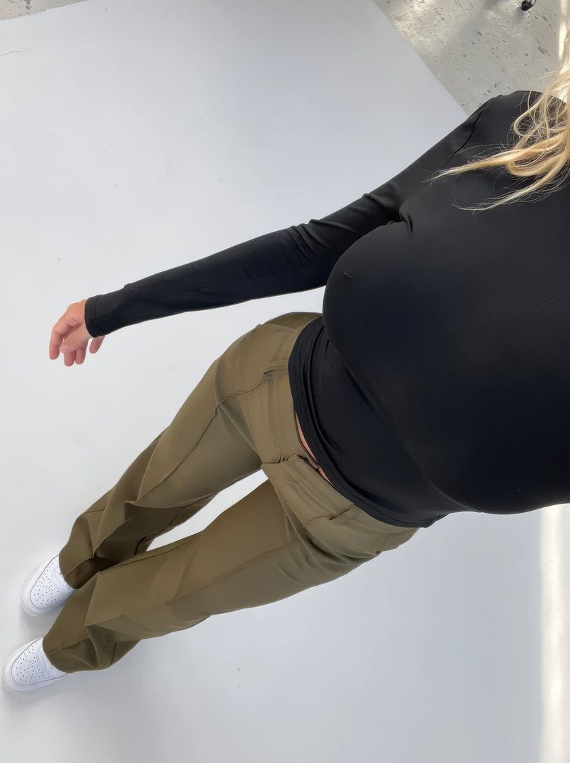 Beau | Dames High-Waist Pantalon | Rechte Broek van Comfortabele Stof Pantalon Esto Moda