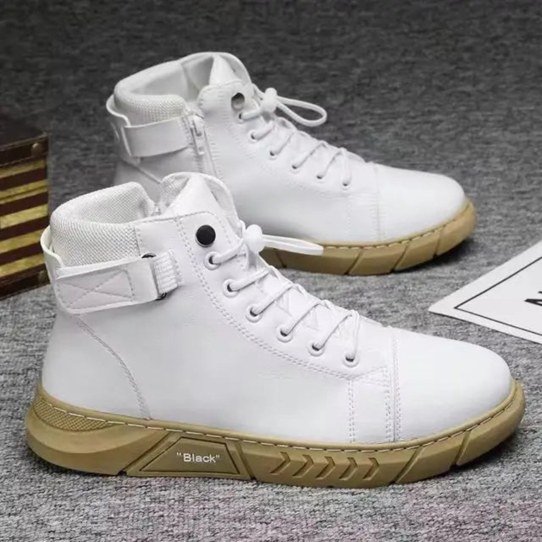 Blackridge | Herenschoenen | Zwart Leren High-Top met Comfortabele Zool 2