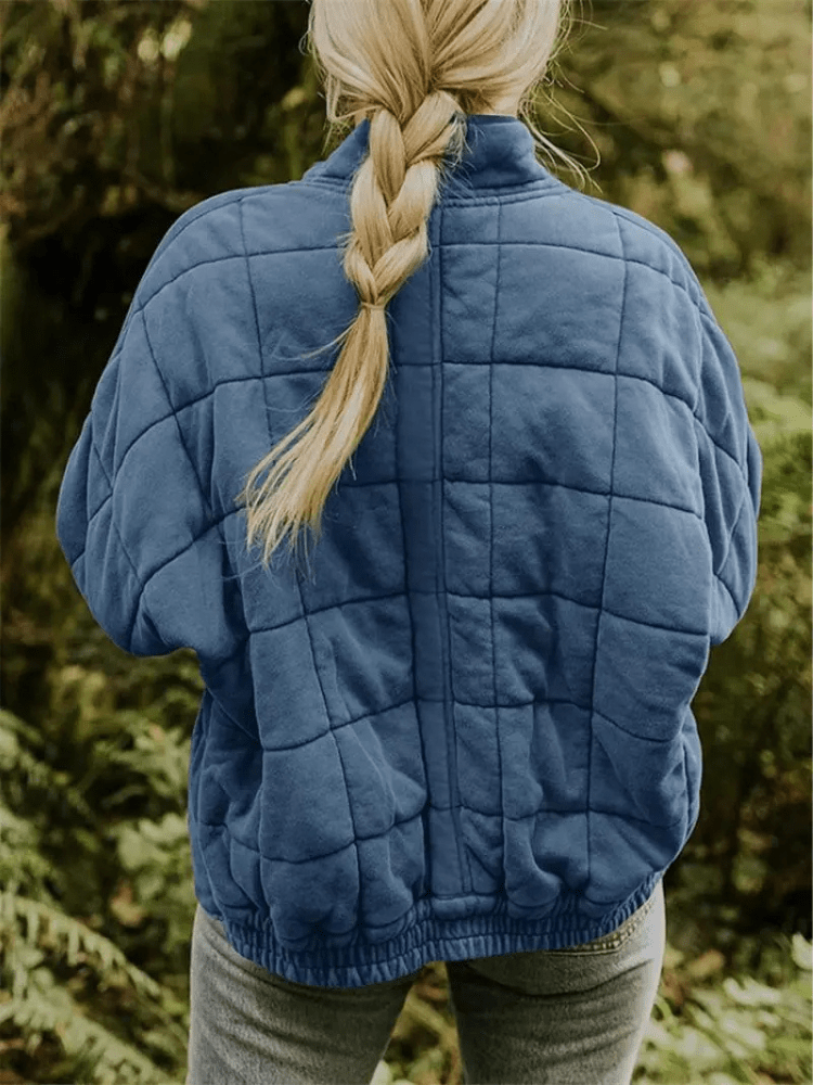 Elara | Gewatteerde Tussenjas Dames | Comfortabel en Stijlvol met Blokpatroon Short jacket Esto Moda