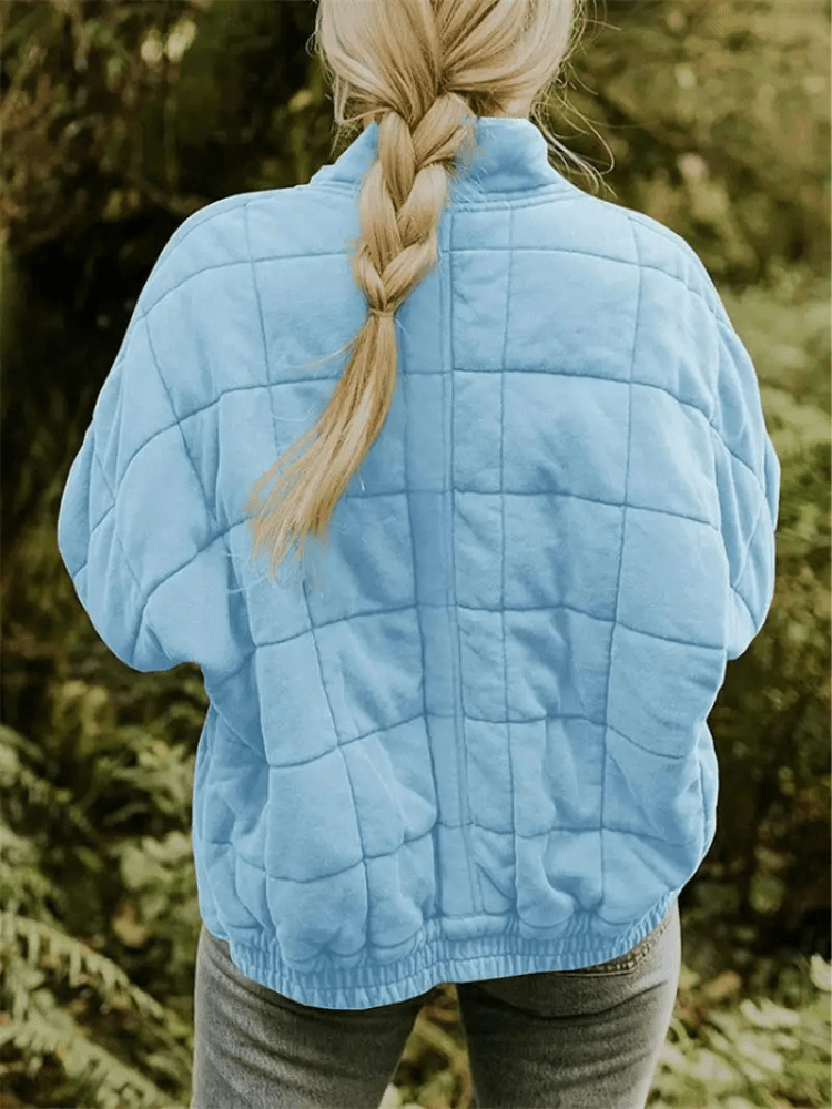 Elara | Gewatteerde Tussenjas Dames | Comfortabel en Stijlvol met Blokpatroon Short jacket Esto Moda
