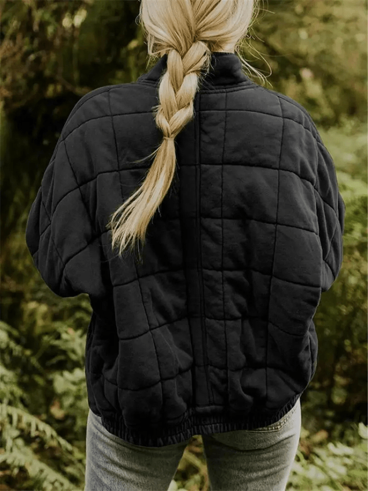 Elara | Gewatteerde Tussenjas Dames | Comfortabel en Stijlvol met Blokpatroon Short jacket Esto Moda