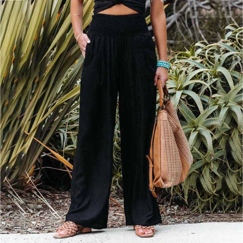 Eline | Luchtige High Waist Pantalon Dames | Elegante Dames Trousers Pantalon Esto Moda