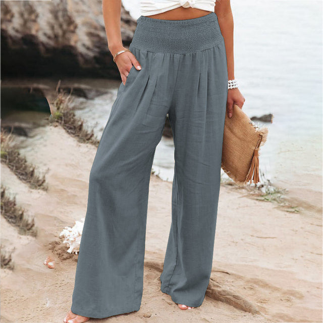 Eline | Luchtige High Waist Pantalon Dames | Elegante Dames Trousers Pantalon Esto Moda