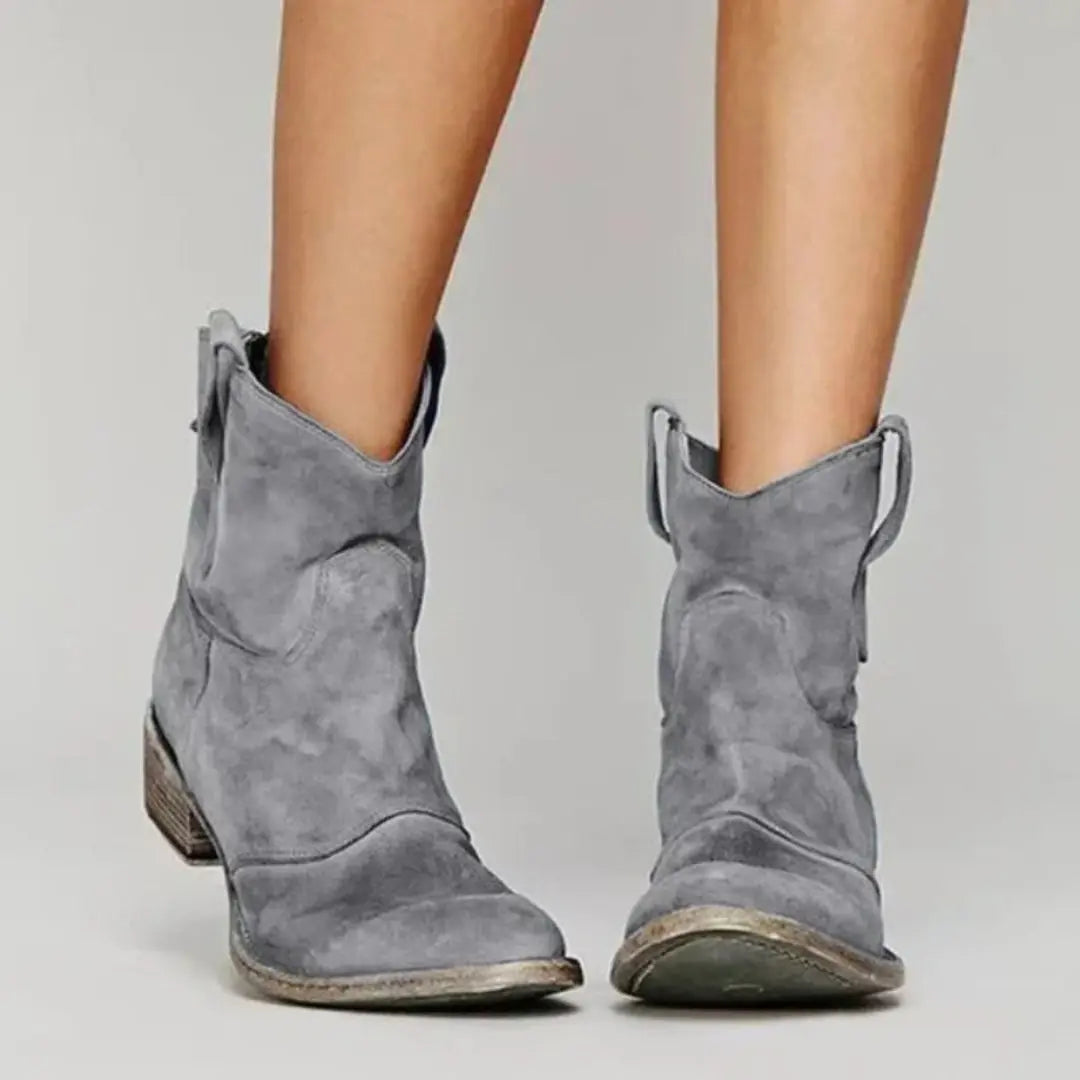 Emma | Dames Suède Laarzen | Comfortabel en Stijlvol , Woman Shoe , Grijs , Esto Moda