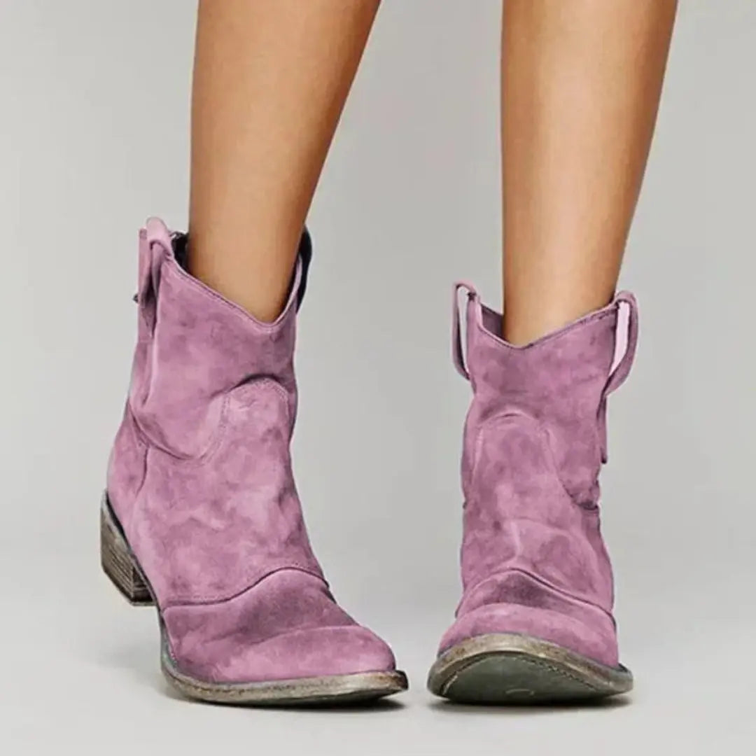 Emma | Dames Suède Laarzen | Comfortabel en Stijlvol , Woman Shoe , Roze , Esto Moda