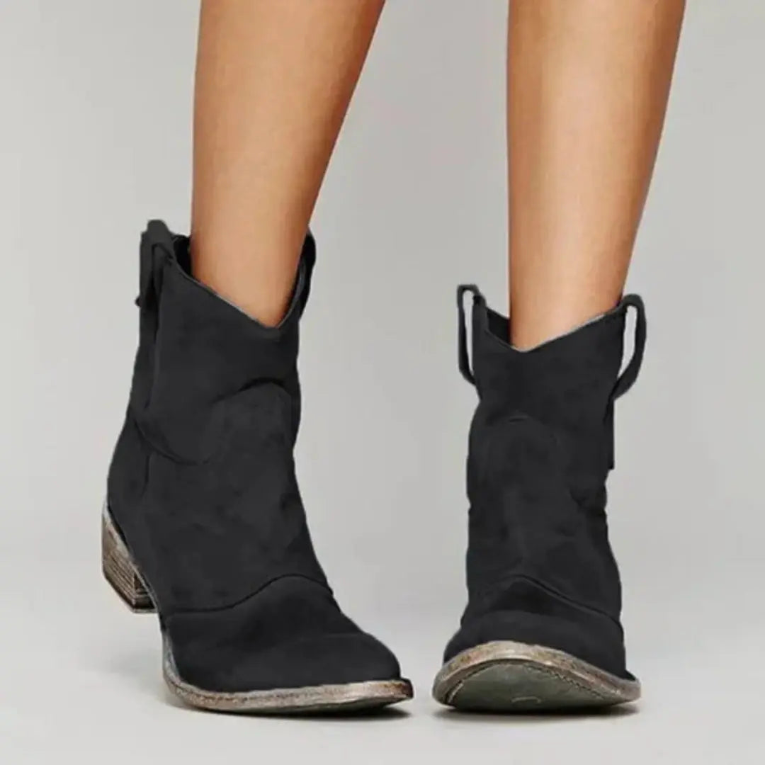 Emma | Dames Suède Laarzen | Comfortabel en Stijlvol , Woman Shoe , Zwart , Esto Moda
