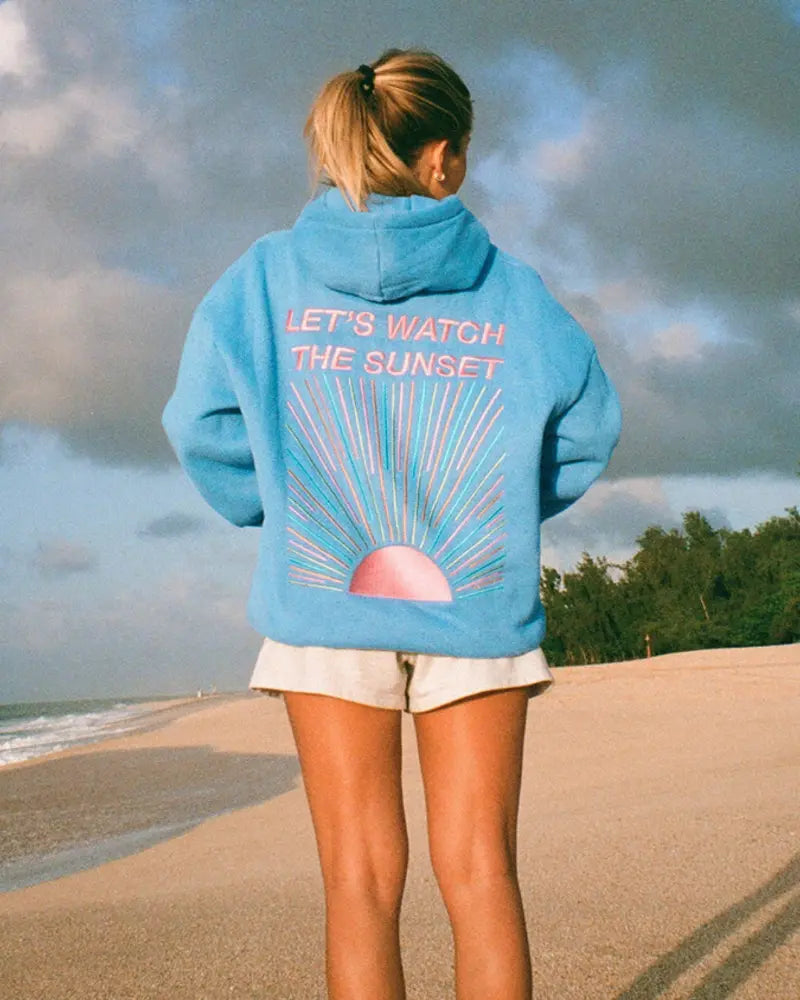 Emma | Dames Zachte Hoodie | Trendy en Comfortabel , Hoodie , Blauw , Esto Moda