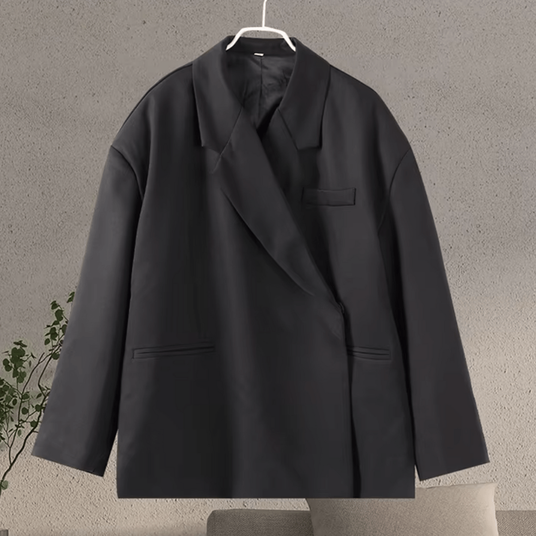 Felice | Dames Zwarte Oversized Blazer | Trendy en Comfortabel Short jacket Esto Moda