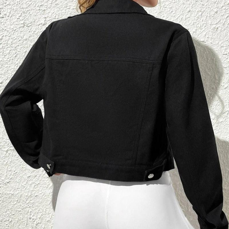 Felina | Dames Cropped Spijkerjack | Tijdloos Denim Jasje Short jacket Esto Moda