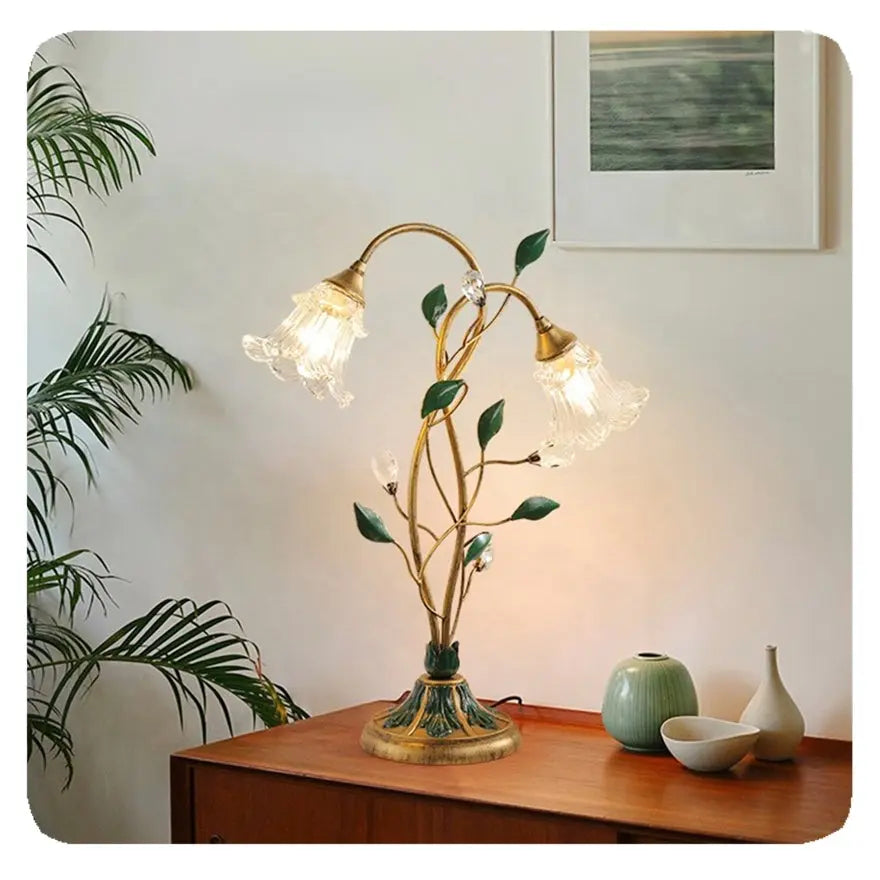 Fleur | Elegante Franse Vintage Tafellamp | Delicaat Bloemdesign 2