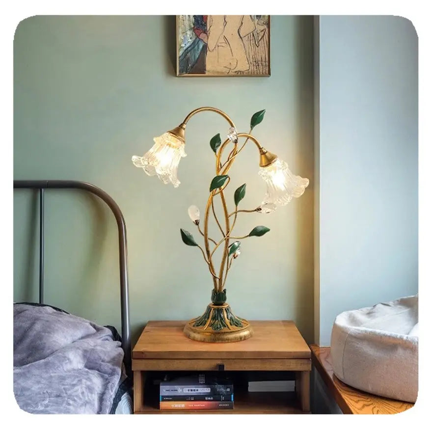 Fleur | Elegante Franse Vintage Tafellamp | Delicaat Bloemdesign 3