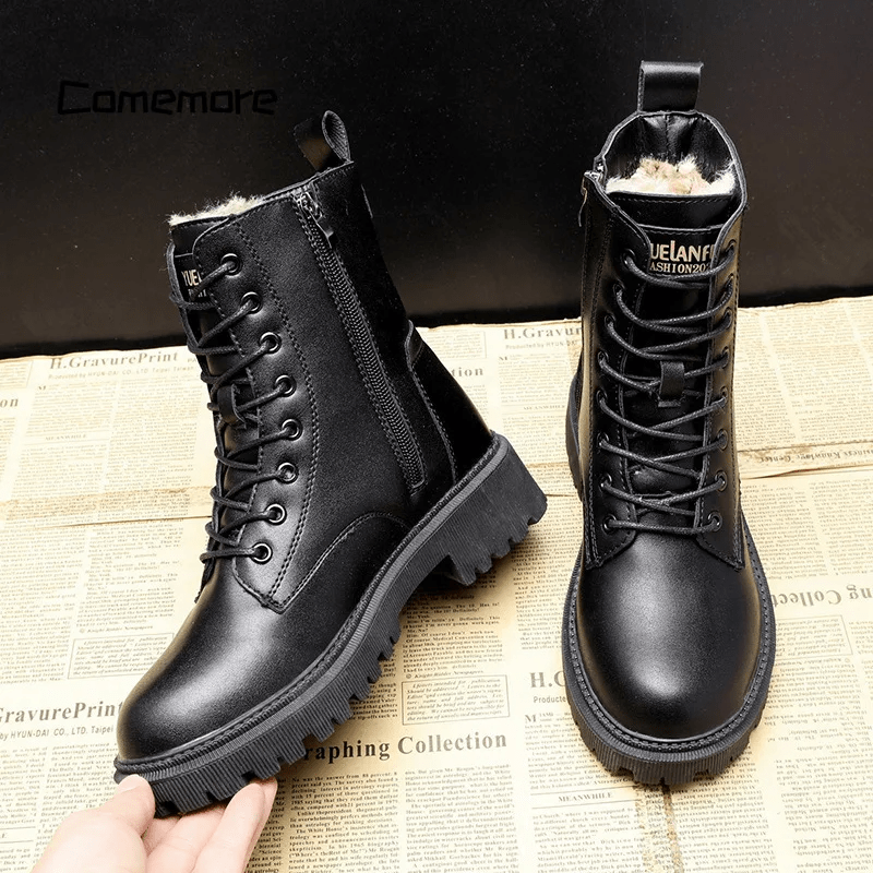 Isabel | Dames Leren Winterlaarzen | Warm en Comfortabel Boots Esto Moda