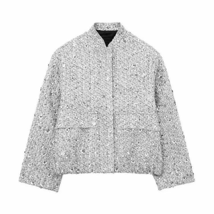 Jane | Luxe Tussenjas Dames | Lichtgewicht Goud, Zwart of Zilver Short jacket Esto Moda