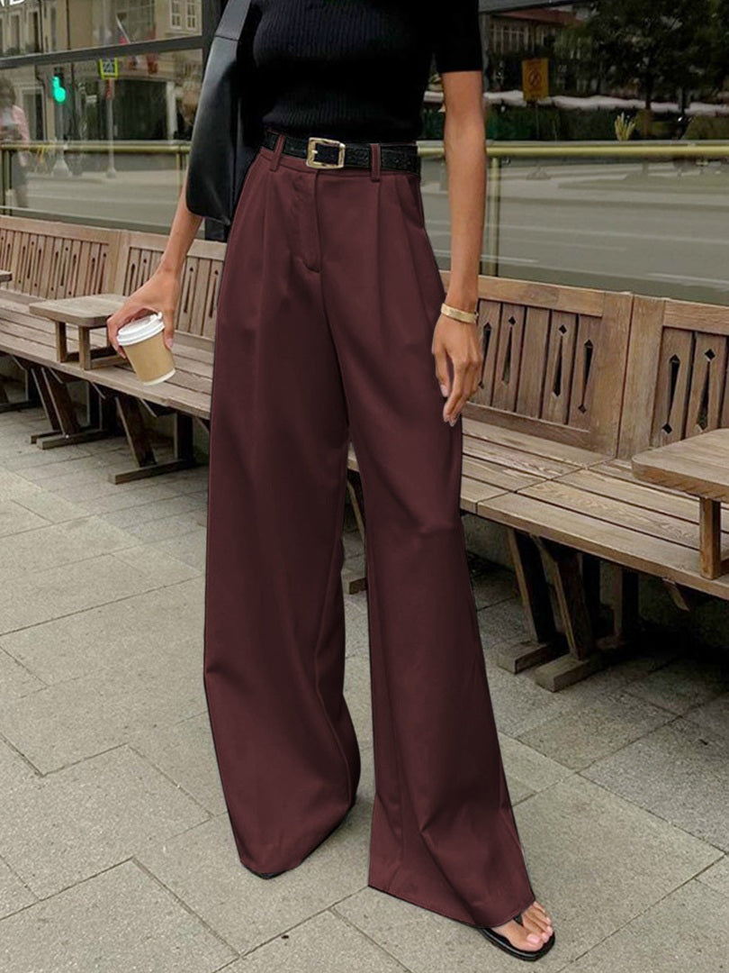 Julea | Dames Hoge Taille Broek | Elegante Zwarte Pantalon met Flatterende Pasvorm Pantalon Esto Moda
