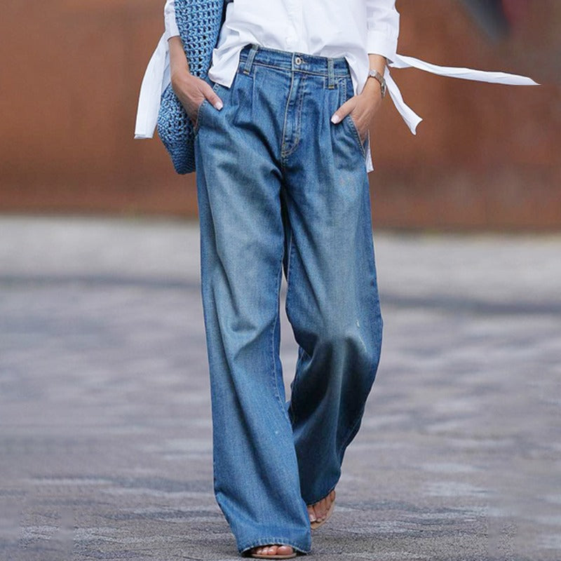Krista | Dames Spijkerbroek | Comfortabele Wijde Pasvorm van Hoogwaardige Denim 1