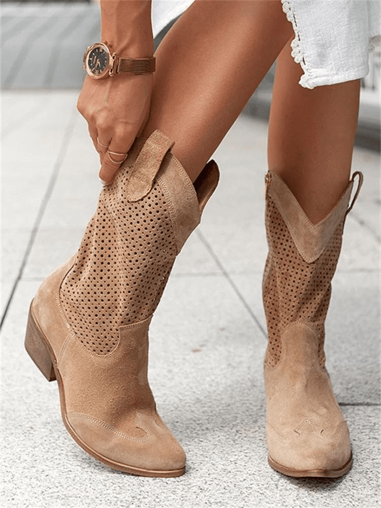 Lauren | Dames Comfortabele Cowboy Laarzen | Ademend en Duurzaam Boots Esto Moda
