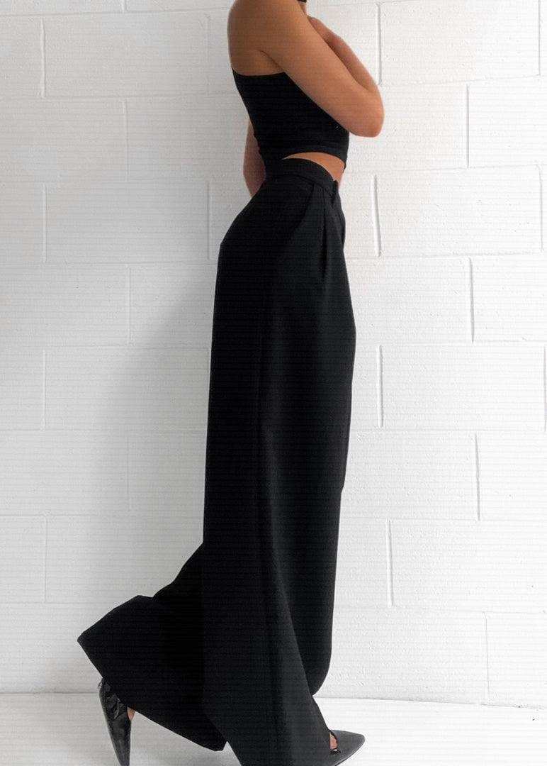 Lisa | Palazzo Pantalon Dames | Hoge Taille Luxe Crepe Broek Pantalon Esto Moda