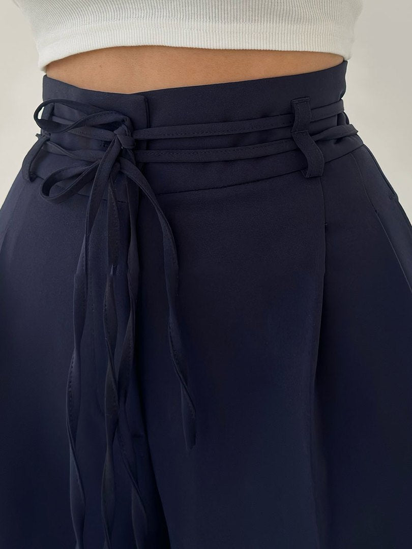 Margy | Dames Hoog Getailleerde Joggingbroek | Wijde Pijpen Stretchbroek Joggingbroeken Esto Moda