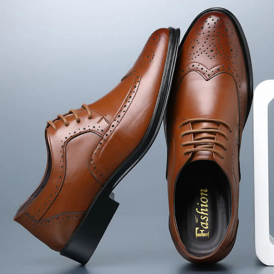 Mark | Heren Klassieke Oxford Schoenen | Brogue Detail Elegantie , Heren Dresschoenen , Bruin , Esto Moda