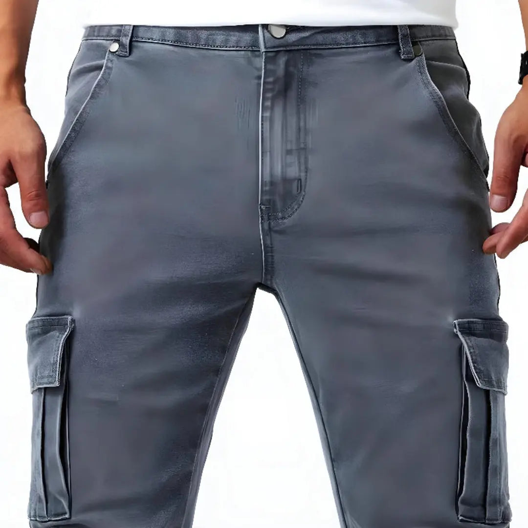 Max | Heren Stretch Denim Cargo Broek | Comfortabel en Functioneel , Cargo Pants , , Esto Moda