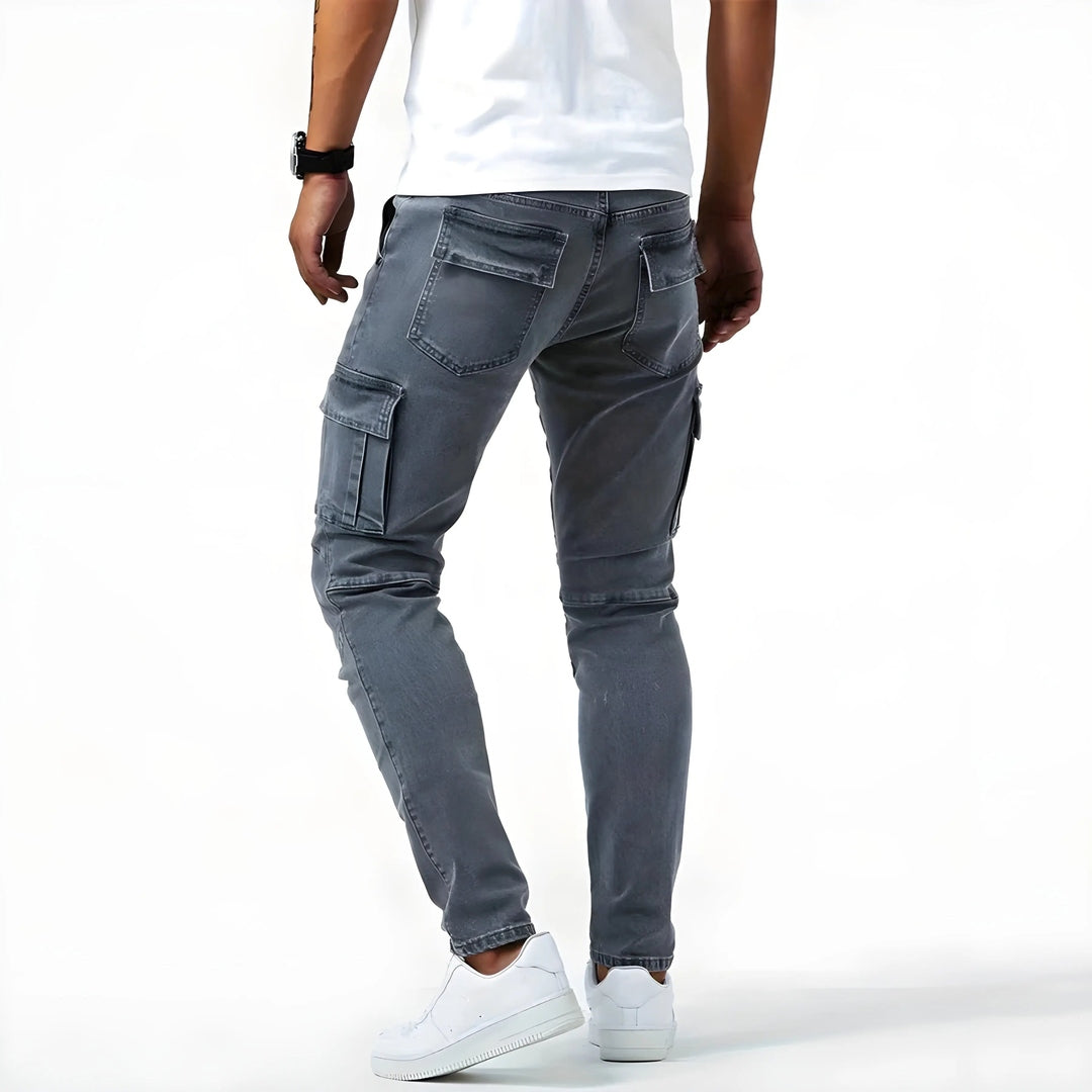 Max | Heren Stretch Denim Cargo Broek | Comfortabel en Functioneel , Cargo Pants , , Esto Moda