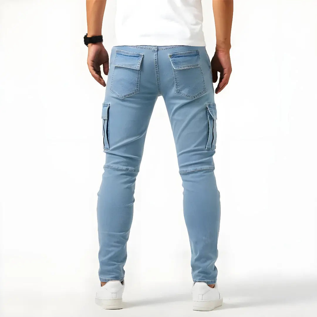 Max | Heren Stretch Denim Cargo Broek | Comfortabel en Functioneel , Cargo Pants , , Esto Moda