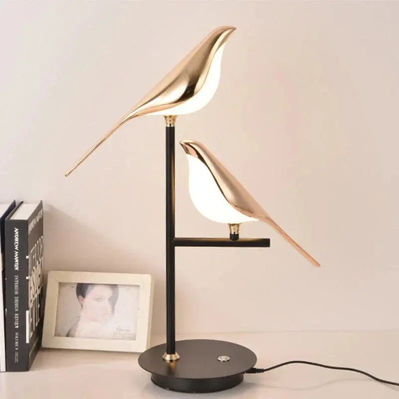 MisterBird | Gouden LED Tafellamp | Postmoderne Vogel Design 2