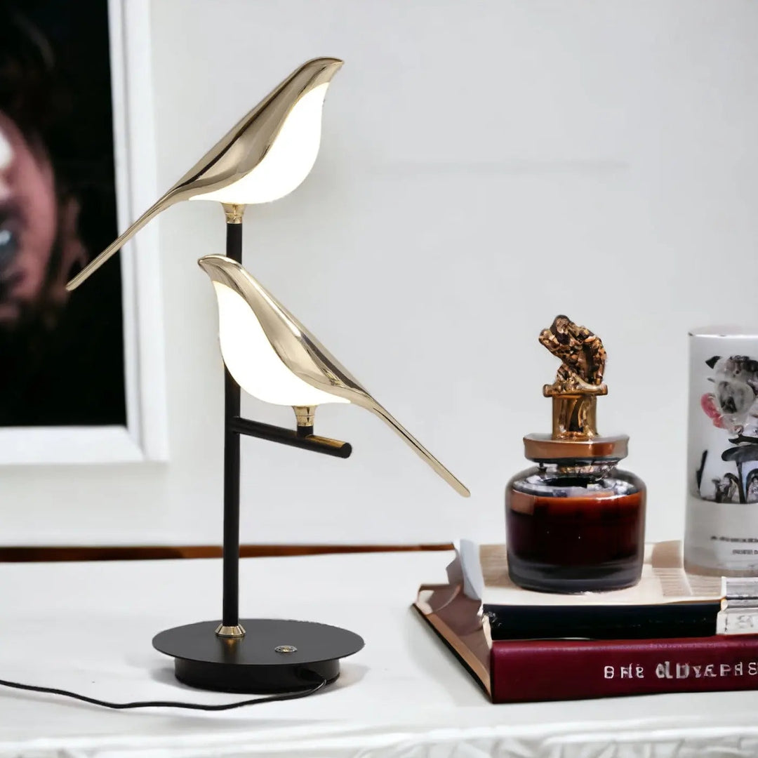 MisterBird | Gouden LED Tafellamp | Postmoderne Vogel Design 4