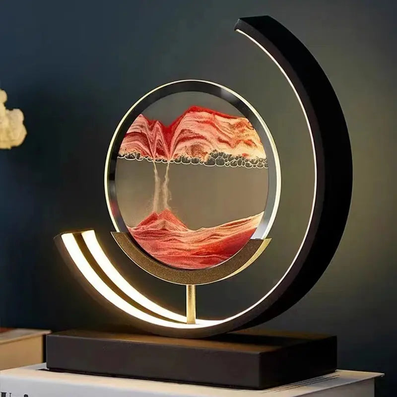 Sandlight | Moderne Quicksand Tafellamp | Unieke 3D Zandkunst 1