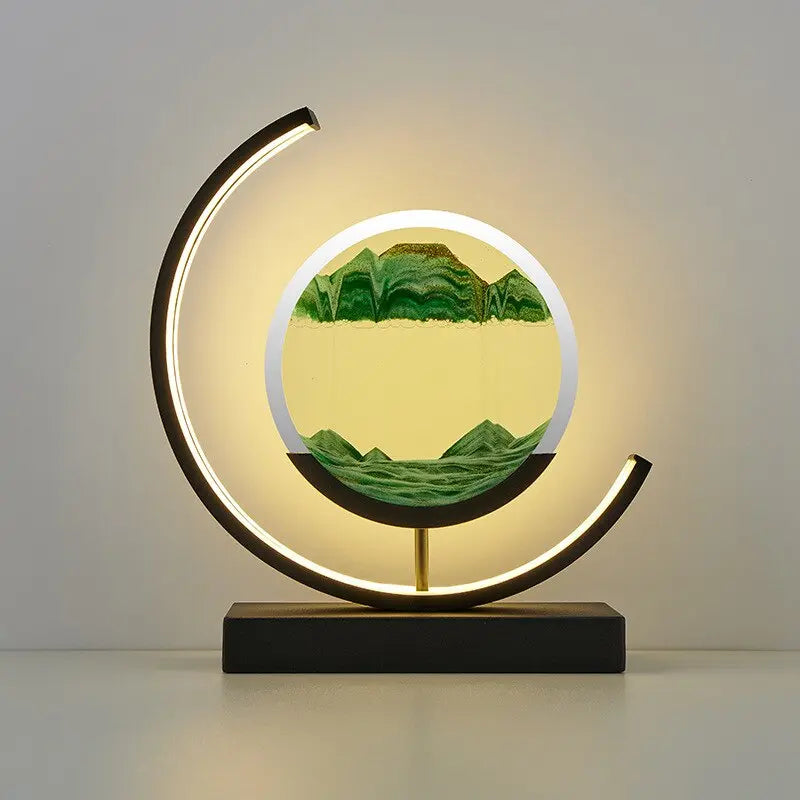 Sandlight | Moderne Quicksand Tafellamp | Unieke 3D Zandkunst 0