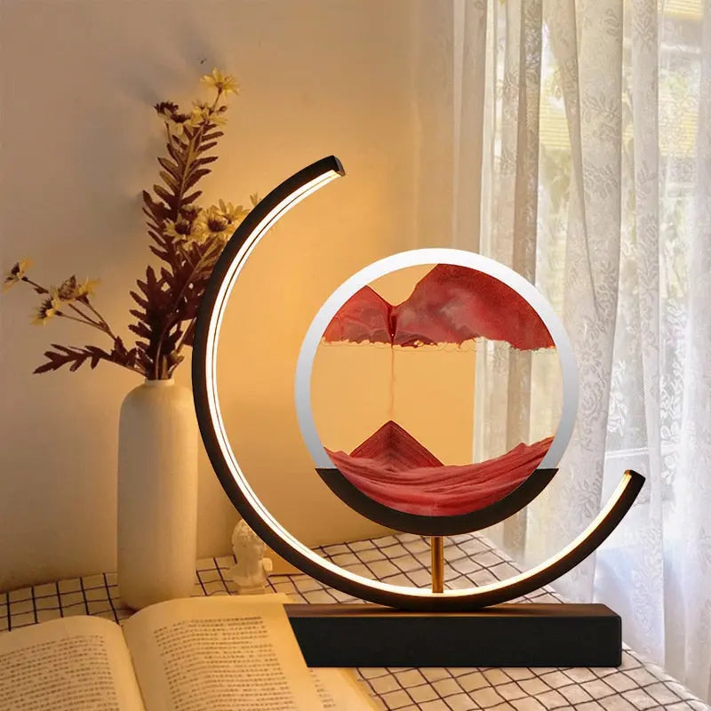 Sandlight | Moderne Quicksand Tafellamp | Unieke 3D Zandkunst 3