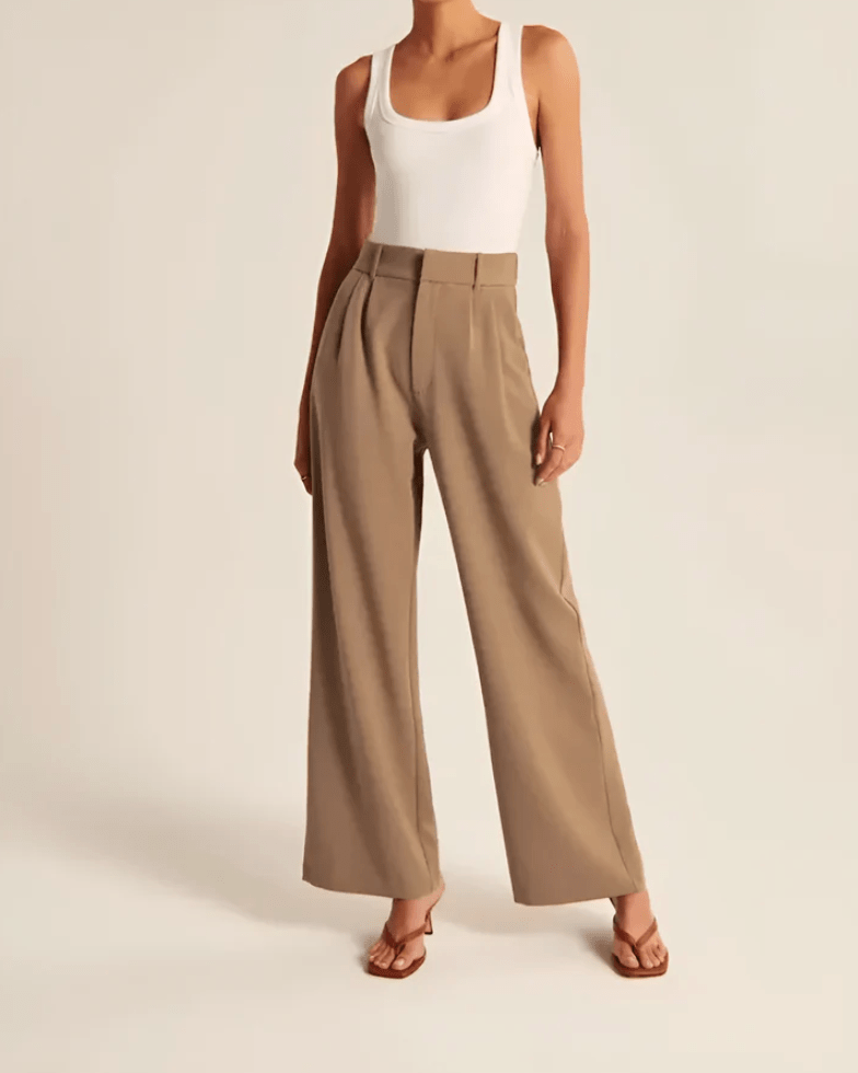Sophie | Dames Hoge Taille Pantalon | Wijde Broek Pantalon Esto Moda