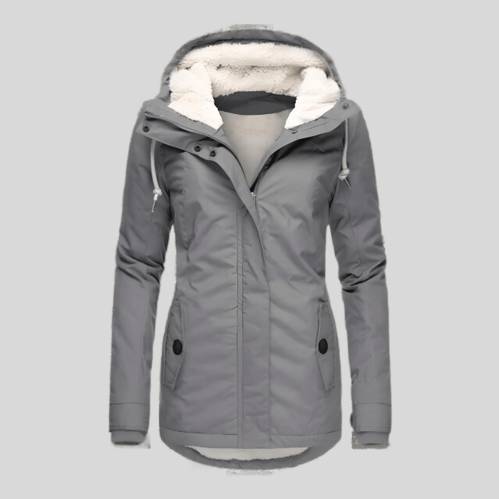 Sophie | Dames Lange Wasserdichte Winterjacke | Met Kapuze en Fleece Futter Winter jacket Esto Moda