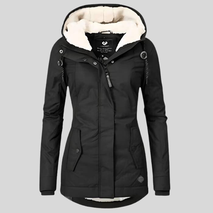 Sophie | Dames Lange Wasserdichte Winterjacke | Met Kapuze en Fleece Futter Winter jacket Esto Moda