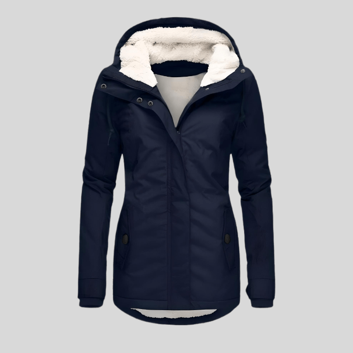 Sophie | Dames Lange Wasserdichte Winterjacke | Met Kapuze en Fleece Futter Winter jacket Esto Moda