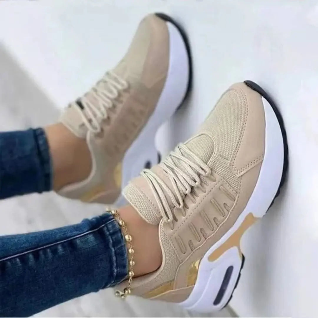 Sophie | Dames Orthopedische Sneakers | Comfortabel en Stijlvol , Woman Shoe , Beige , Esto Moda