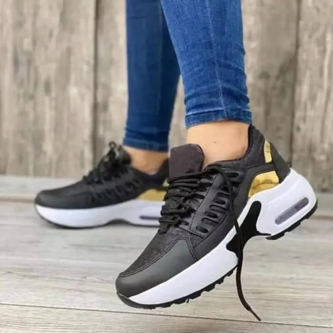 Sophie | Dames Orthopedische Sneakers | Comfortabel en Stijlvol , Woman Shoe , Zwart , Esto Moda