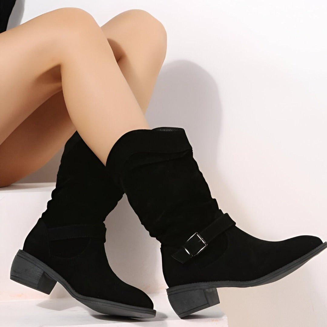 Sophie | Dames Casual Stiefels | Zacht Kunst-Wildleer en Ronde Teenkapsel 2