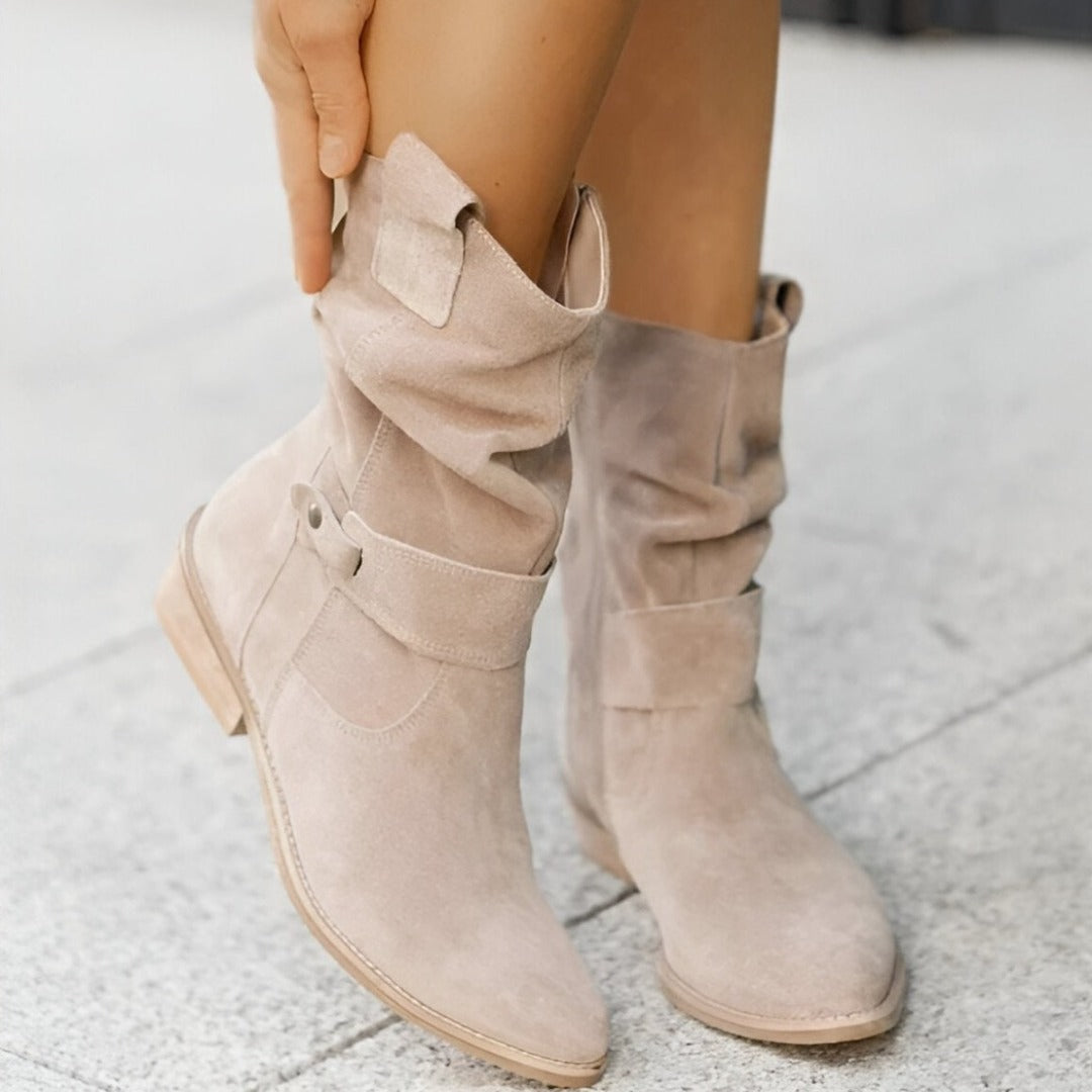 Sophie | Dames Casual Stiefels | Zacht Kunst-Wildleer en Ronde Teenkapsel 4