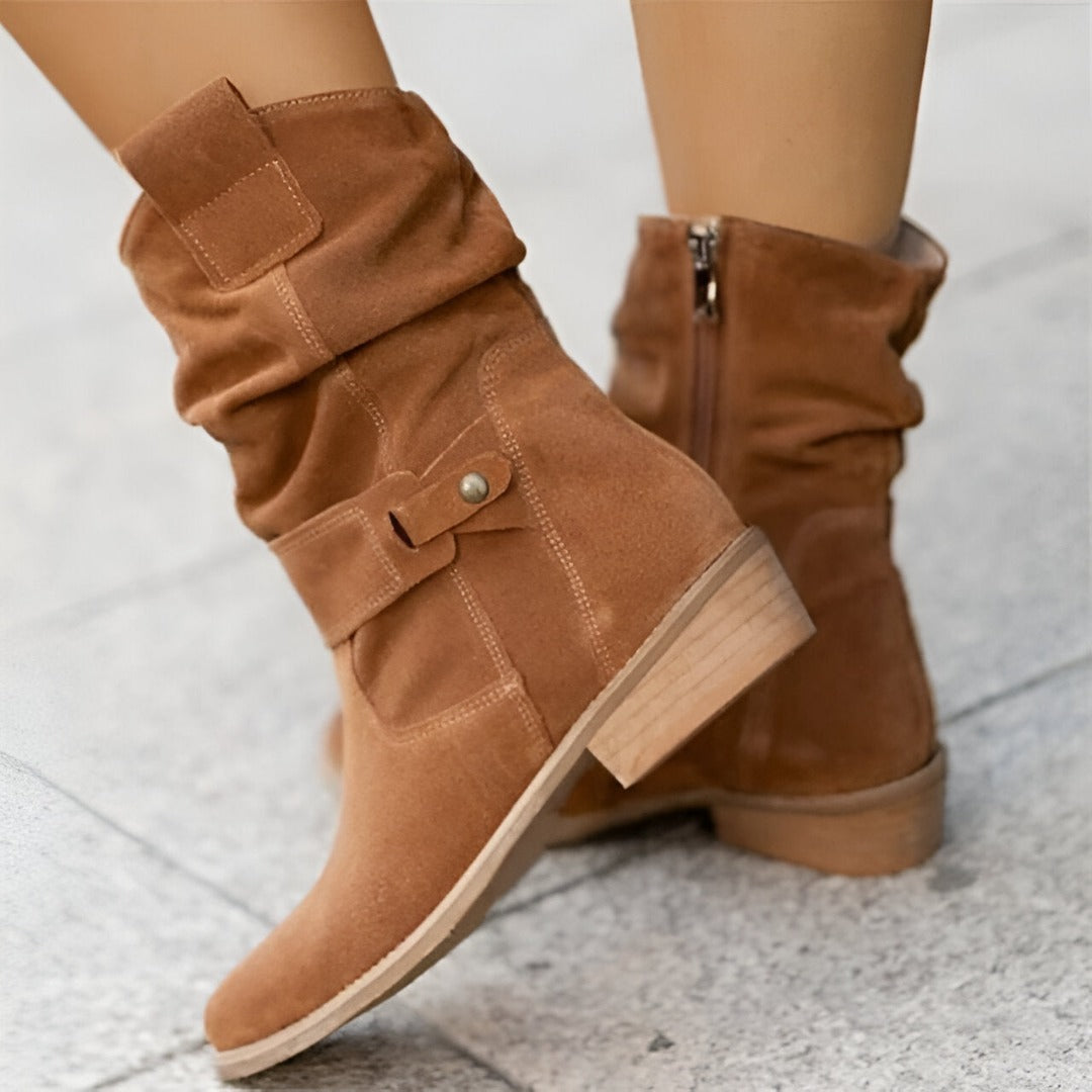 Sophie | Dames Casual Stiefels | Zacht Kunst-Wildleer en Ronde Teenkapsel 5