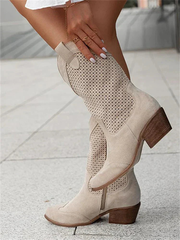 Susanne | Dames Ademende Cowboylaarzen | Met Rits in Verschillende Kleuren Boots Esto Moda
