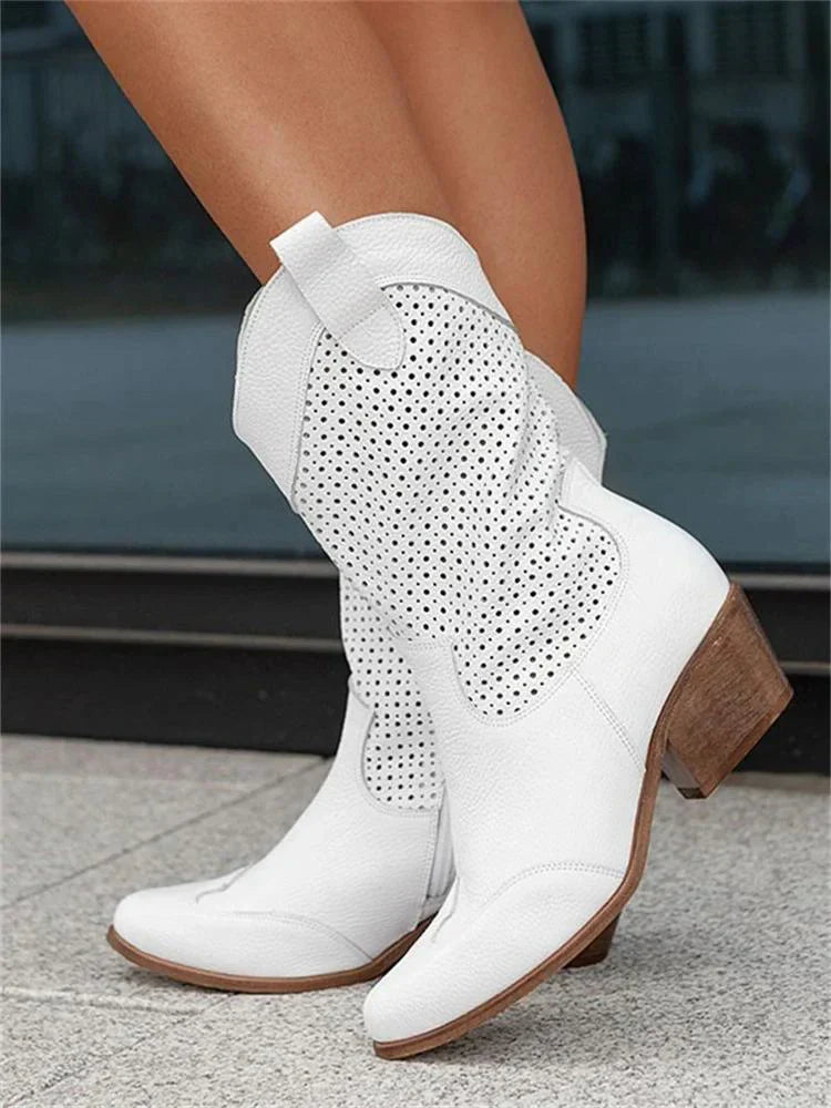 Susanne | Dames Ademende Cowboylaarzen | Met Rits in Verschillende Kleuren Boots Esto Moda