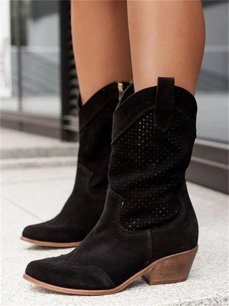 Susanne | Dames Ademende Cowboylaarzen | Met Rits in Verschillende Kleuren Boots Esto Moda